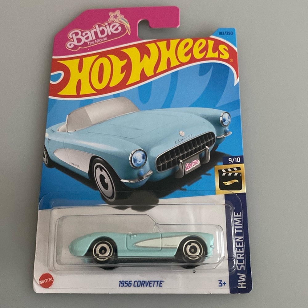 Hot Wheels Barbie 1956 Corvette Blue